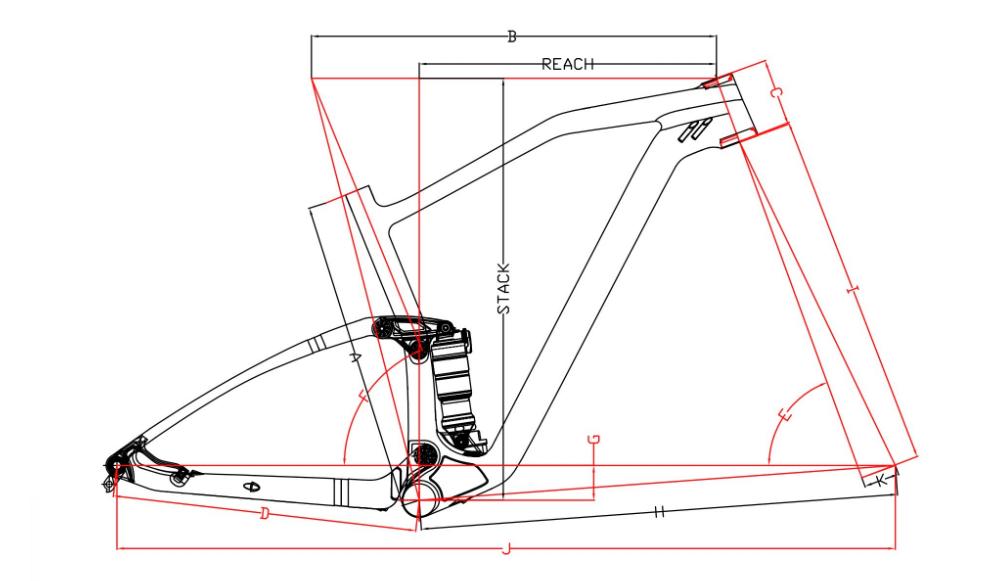 Cadre de vélo à suspension complète