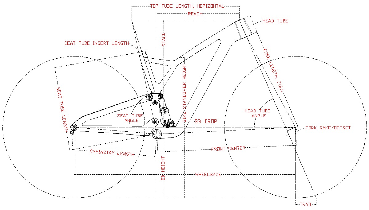 Géométrie du cadre de vélo en carbone 29ER TDC-FS906